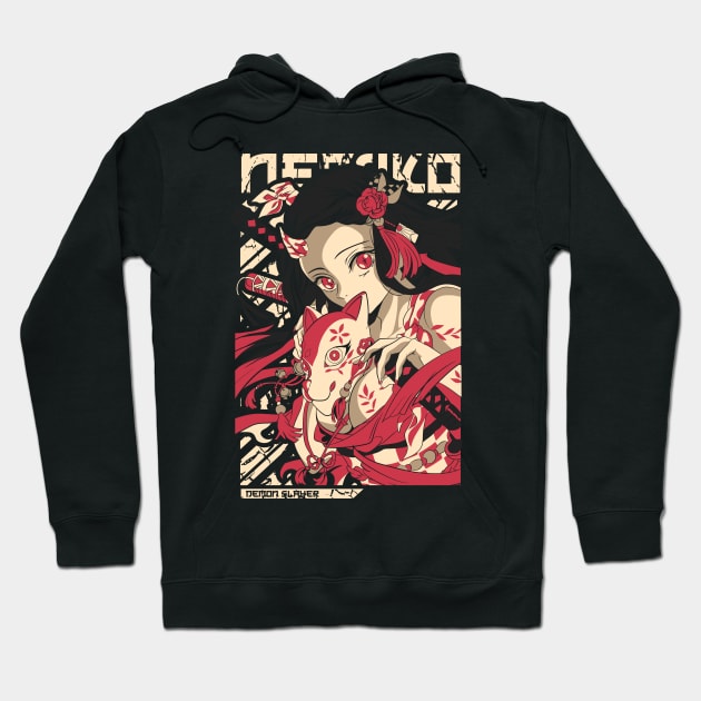 Nezuko Kimetsu no Yaiba Hoodie by Gana Ganojhi